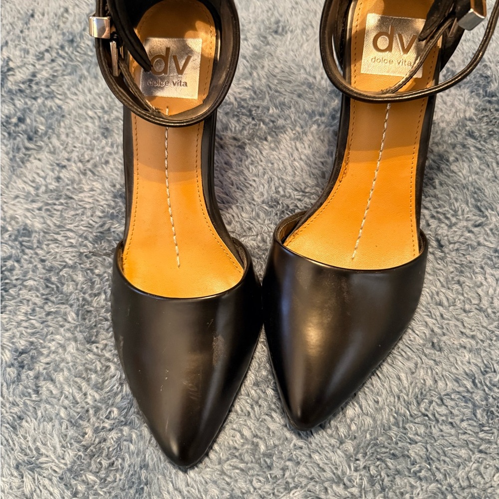 Dolce Vita Black Ankle Strap Heels